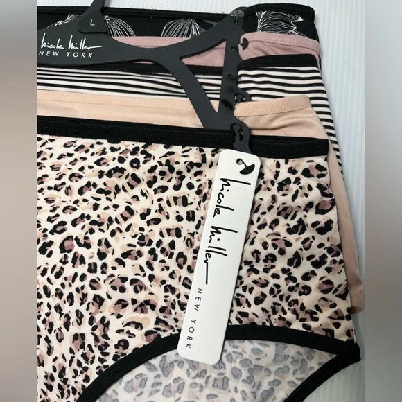 Nicole Miller Full Coverage Super Soft & Silky Smooth Stretch 5pc Briefs Set - Picture 7 of 13